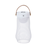 Lampada con design in metallo e manico superiore in PU vista area di stampa