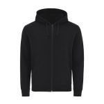 Felpa unisex in cotone e poliestere MKT Astro 280 g/m2 color nero prima vista