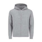 Felpa unisex in cotone e poliestere MKT Astro 280 g/m2 color grigio prima vista