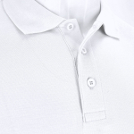 Polo unisex bianco a manica lunga in cotone MKT Charlot 220 g/m2 quinta vista