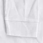 Polo unisex bianco a manica lunga in cotone MKT Charlot 220 g/m2 sesta vista