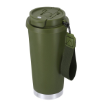 Bicchiere takeaway acciaio inox riciclato e cinghia di trasporto 500ml quinta vista