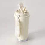 Bicchiere takeaway acciaio inox riciclato e cinghia di trasporto 500ml