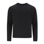 Felpa unisex in cotone e poliestere MKT Cosmos 280 g/m2 color nero prima vista