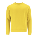 Felpa unisex in cotone e poliestere MKT Cosmos 280 g/m2 color giallo prima vista
