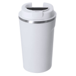 Bicchiere in acciaio inox riciclato con indicatore di temperatura 400ml color bianco prima vista