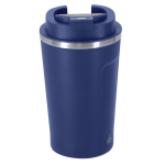 Bicchiere in acciaio inox riciclato con indicatore di temperatura 400ml color blu mare prima vista