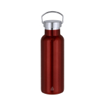 Borraccia termica in acciaio inox con manico per il trasporto 500ml color rosso prima vista
