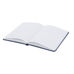 Taccuino con copertina imbottita in similpelle e pagine a righe A5 terza vista