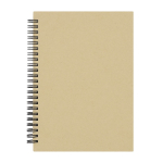 Taccuino a righe con planner mensile incluso in inglese color naturale prima vista