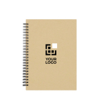 Taccuino a righe con planner mensile incluso in inglese vista area di stampa