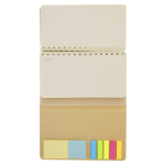 Taccuino con planner settimanale pieghevole e blocco note A5 color naturale prima vista
