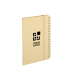 Taccuino con planner settimanale pieghevole e blocco note A5 vista area di stampa