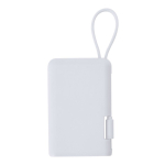 Power bank portatile bianco compatto 2.000 mAh color bianco prima vista