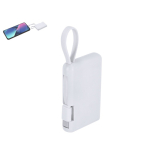 Power bank portatile bianco compatto 2.000 mAh