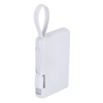 Power bank portatile bianco compatto 2.000 mAh seconda vista