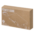 Power bank portatile bianco compatto 2.000 mAh vista con scatola