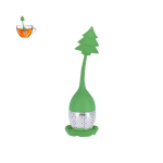 Infusore da tè con design natalizio in silicone e acciaio inox