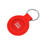 Portachiavi metallico con rivestimento in PU e piastrina metallica seconda vista