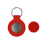 Portachiavi metallico con rivestimento in PU e piastrina metallica terza vista