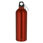 Borraccia in alluminio grande con moschettone nel tappo da 800 ml color rosso prima vista