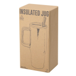 Tazza termica in acciaio inox con manico per il trasporto 870 ml vista con scatola