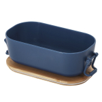 Portapranzo con coperchio ermetico in bambù e chiusure laterali 850ml sesta vista