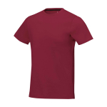 Maglietta da uomo a maniche corte in cotone 160g/m2 Elevate Life color bordò