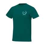 Maglietta da uomo a maniche corte in cotone 160g/m2 Elevate Life color verde oliva vista con stampa serigrafica