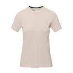 Maglietta da donna a maniche corte in cotone 160g/m2 Elevate Life color sabbia seconda vista frontale