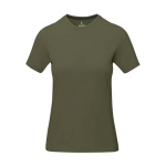 Maglietta da donna a maniche corte in cotone 160g/m2 Elevate Life color verde oliva seconda vista frontale