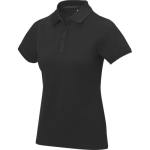 Polo da donna a maniche corte in piqué 200 g/m2 Elevate Life color nero