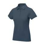 Polo da donna a maniche corte in piqué 200 g/m2 Elevate Life color azzurro ciano
