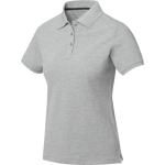 Polo da donna a maniche corte in piqué 200 g/m2 Elevate Life color grigio chiaro jensato