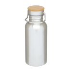 Borraccia in acciaio inox a parete singola con tappo in bambù 550ml