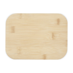 Lunch box in vetro con coperchio in bambù e sigillo in silicone 1l seconda vista frontale