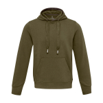 Felpa unisex in maglia con cappuccio 300 g/m2 Elevate Life color verde oliva seconda vista frontale