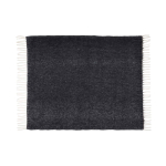 Coperta extra morbida e calda in poliestere riciclato 125 x 150 cm color nero seconda vista frontale