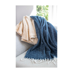 Coperta extra morbida e calda in poliestere riciclato 125 x 150 cm color nero immagine stile di vita