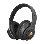 Cuffie wireless con cancellazione del rumore Prixton Live Pro color nero vista con stampa tampografica