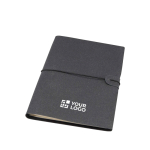 Block notes ricaricabile copertina in plastica riciclata e 2 taccuini A5 vista area di stampa