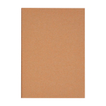 Portadocumenti ecologico con chiusura in legno di noce A5 a righe color grigio seconda vista con scatola