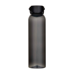 Borraccia in plastica riciclata con manico in silicone sul tappo 630ml color nero seconda vista frontale
