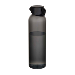 Borraccia in plastica riciclata con manico in silicone sul tappo 630ml color nero seconda vista