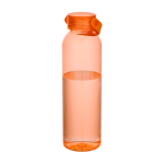 Borraccia in plastica riciclata con manico in silicone sul tappo 630ml color arancione seconda vista
