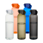 Borraccia in plastica riciclata con manico in silicone sul tappo 630ml color blu reale seconda vista in vari colori