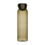 Borraccia in plastica riciclata con manico in silicone sul tappo 630ml color verde scuro seconda vista frontale