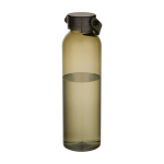 Borraccia in plastica riciclata con manico in silicone sul tappo 630ml color verde scuro seconda vista