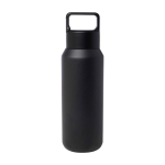 Borraccia in acciaio inox riciclato adatta a bevande gassate 600ml color nero seconda vista posteriore