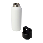 Borraccia in acciaio inox riciclato adatta a bevande gassate 600ml color bianco seconda vista